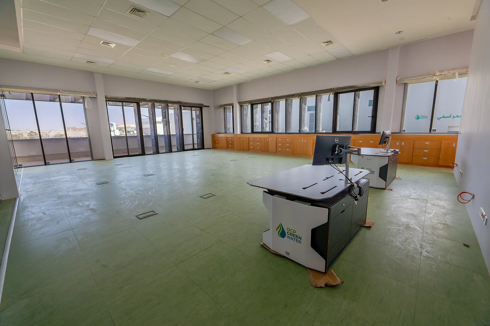 Espace intérieur du bâtiment EWP de la station de dessalement de Safi